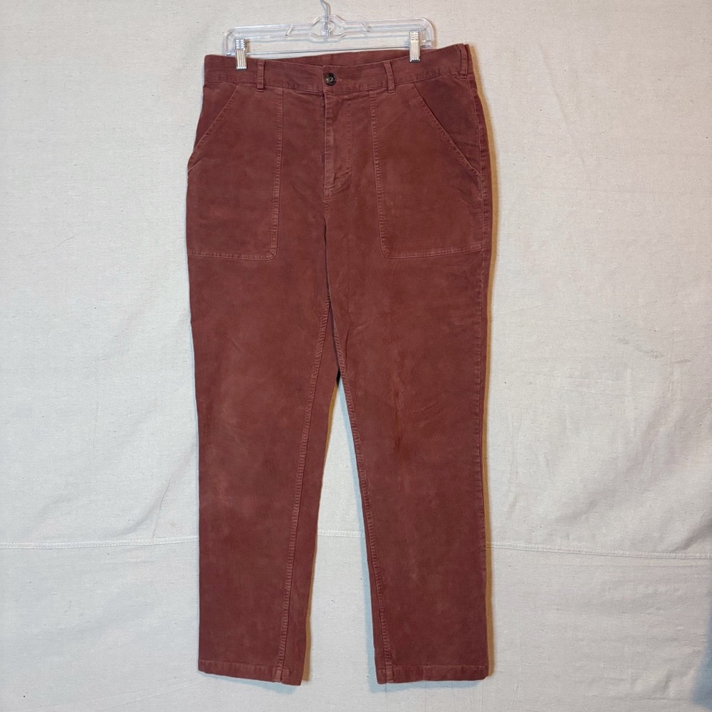Marine Layer maroon corduroy pants size 34